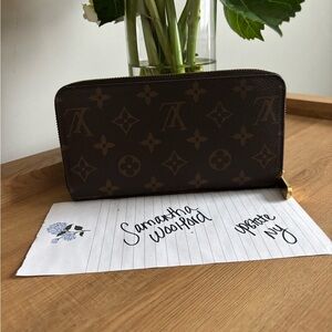 Louis Vuitton Dark Brown Monogram Zipper Wallet